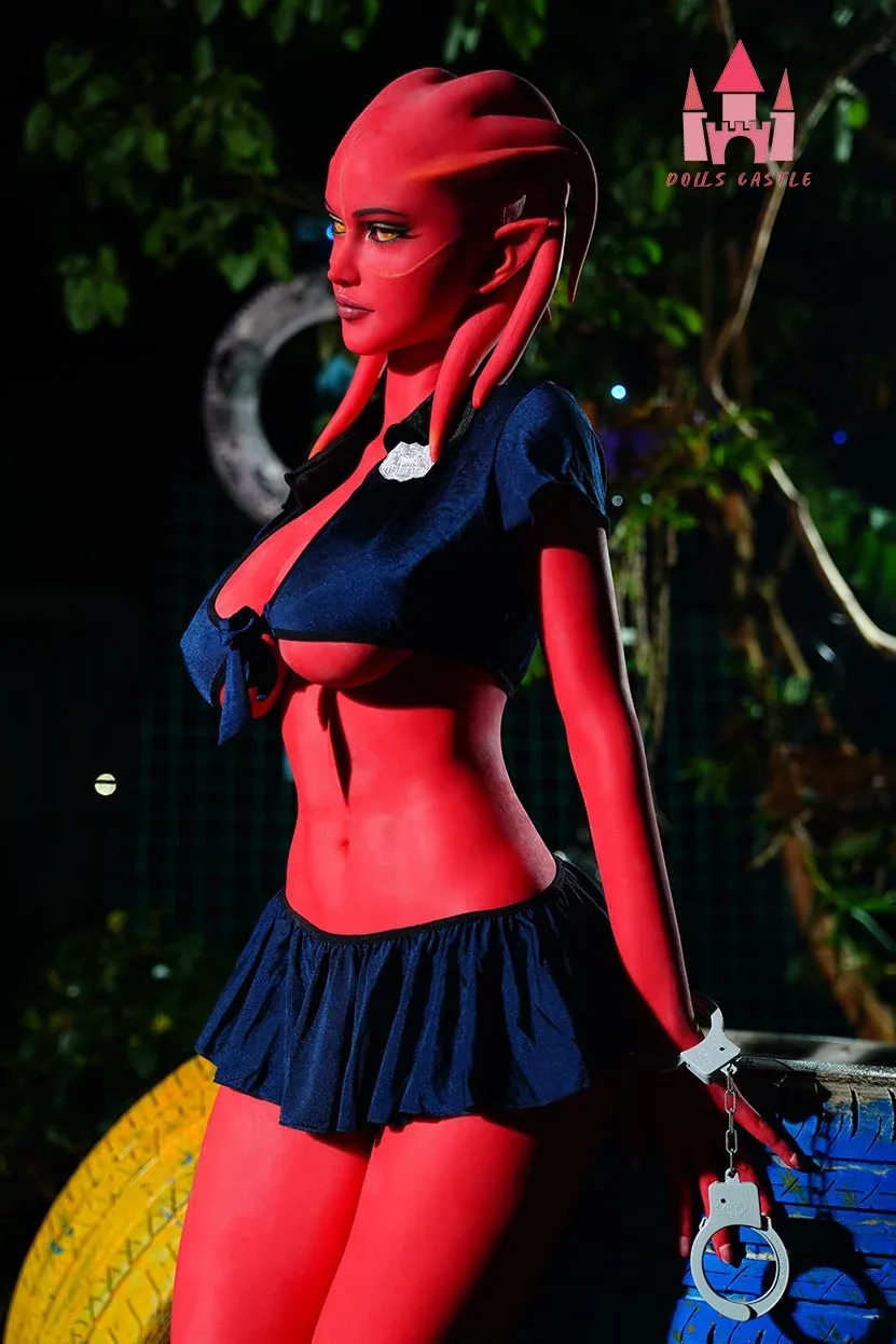 Dolls Castle | 160cm/5ft2 Red Alien Fantasy Cosplay Sex Doll - Zara (I view 6