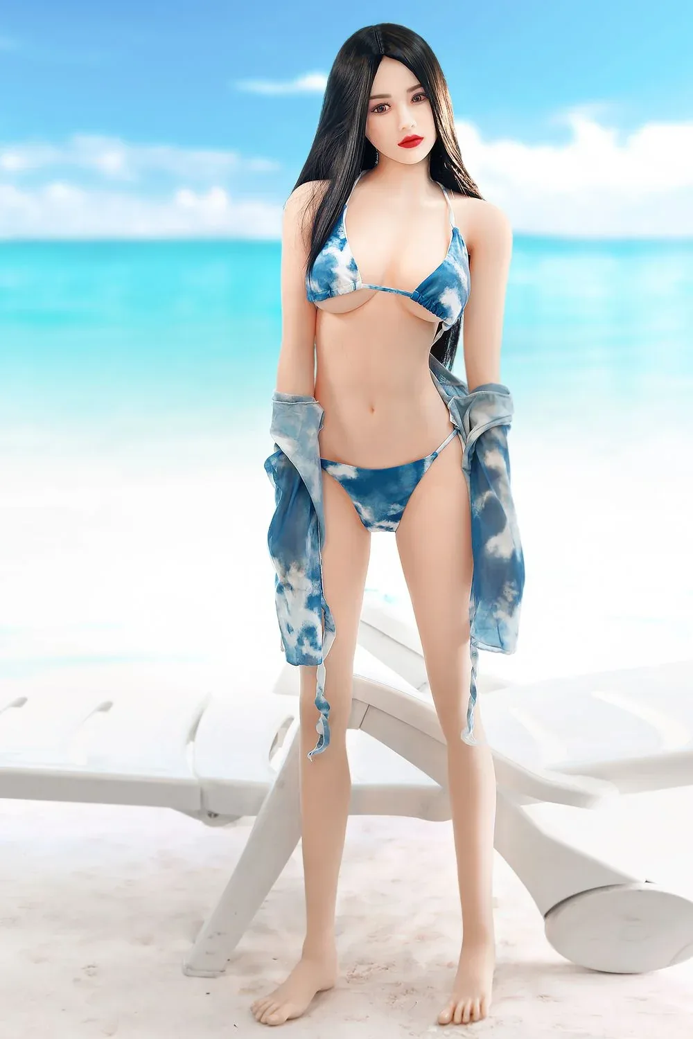 SY Doll | Asian 166cm/5ft5 Beach Swimsuit Small Breasts Lifelike TPE S view 9