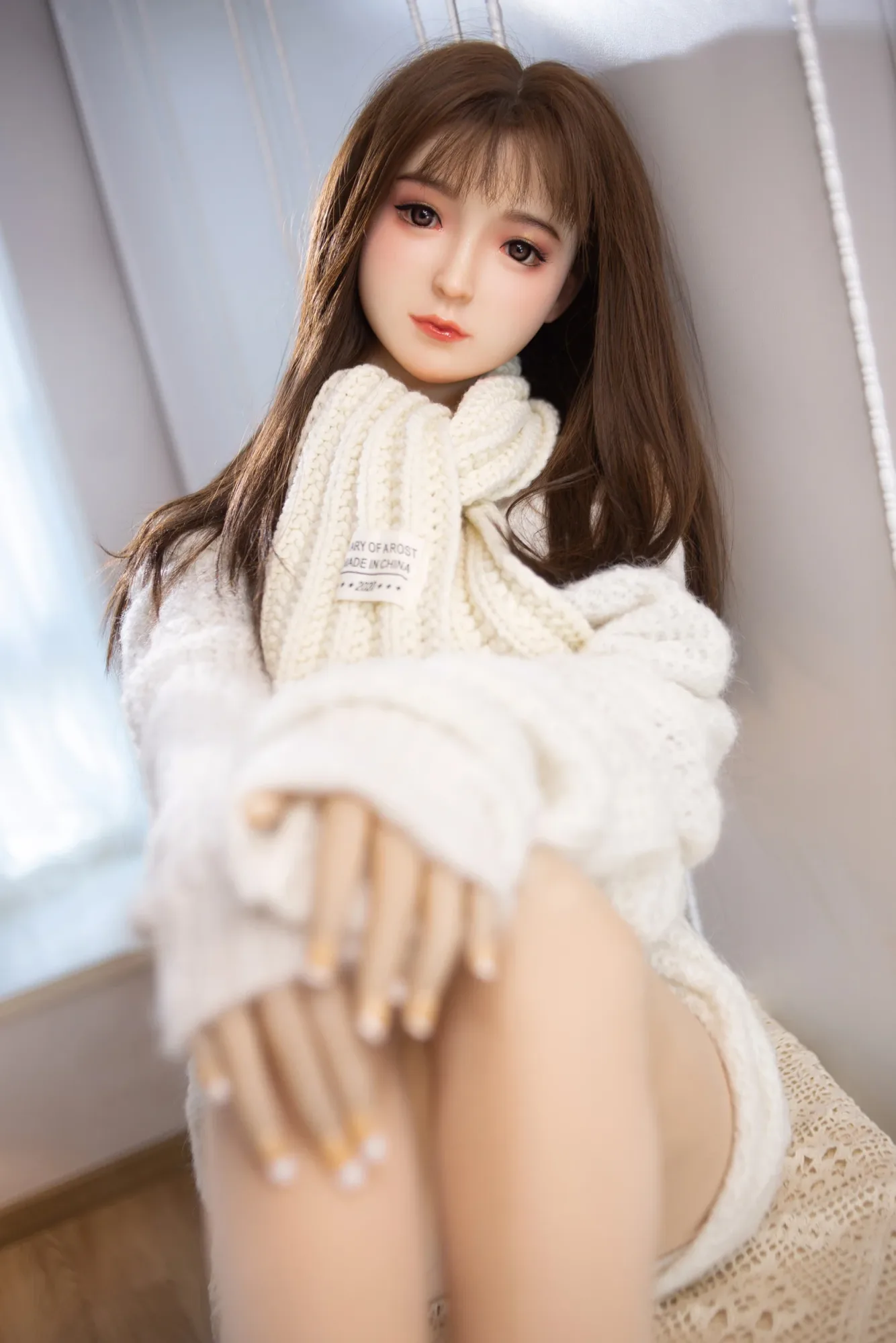 AIBEI |150cm/4ft11 Small Breast Silicone Head Doll - Odelia view 10
