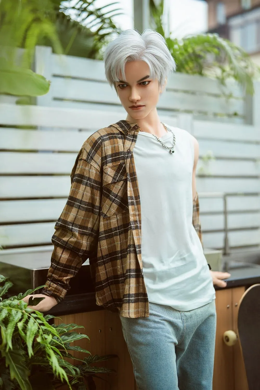 SY Doll | 162cm/5ft3 Charming Silver-hair Muscle Lifelike Full Silicon