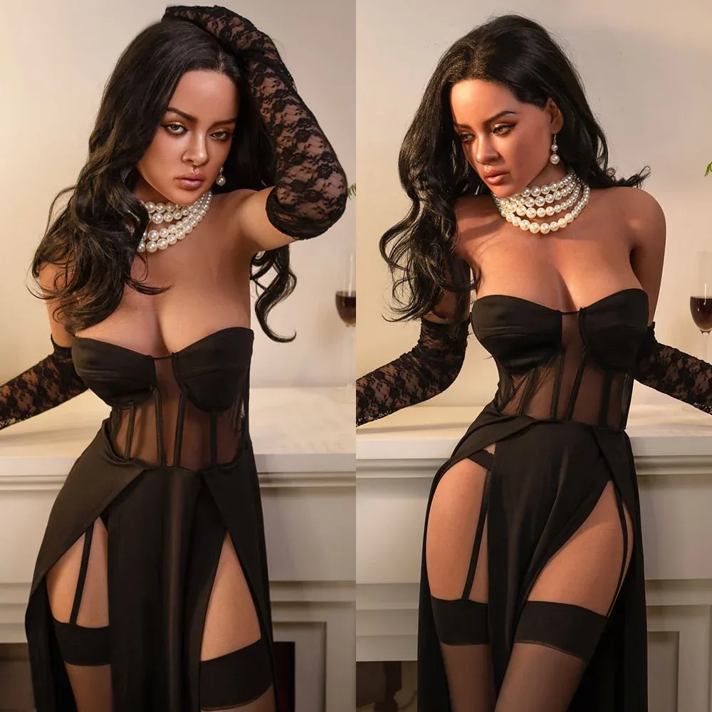 166cm/5ft4 African American Small Boobs Lifelike Mature Sex Doll - Rih view 5
