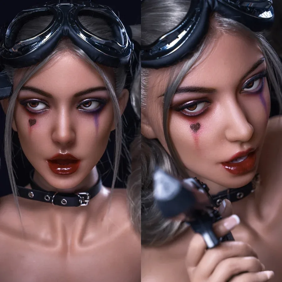 SY Doll | Movable Jaw Silicone Head Harley Quinn #M7 view 3