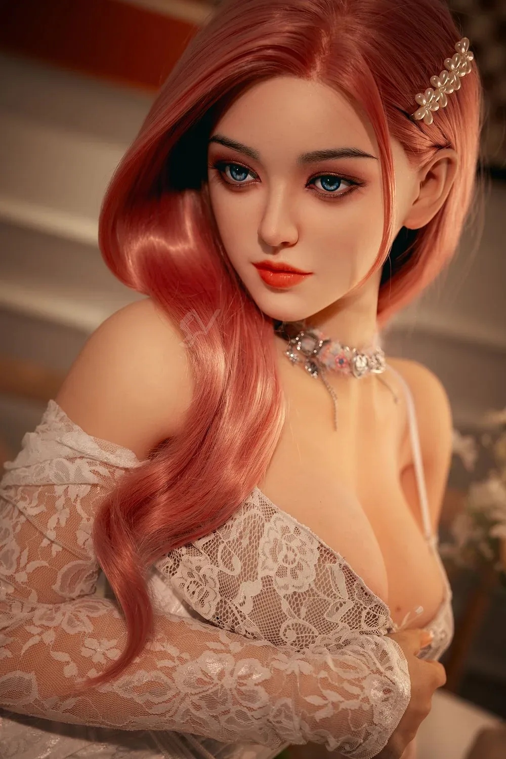 SY Doll | Asian 160cm/5ft3 Lovely Pink Hair Big Breasts Sex Doll - Sar view 1