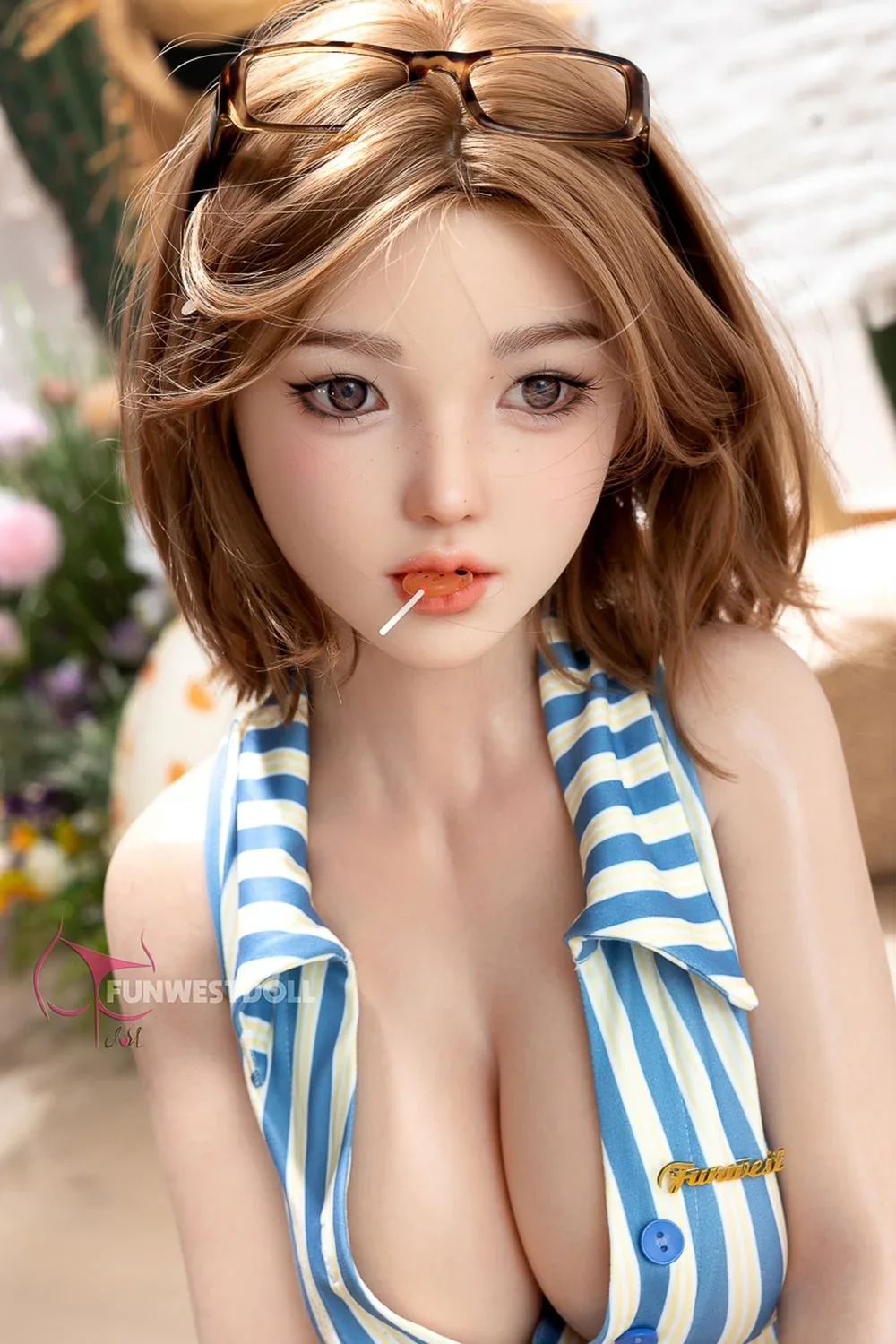 FUNWEST® Nika 152cm (5ft) 053S# D Breasts Asian Sweet Silicone Sex Dol view 7