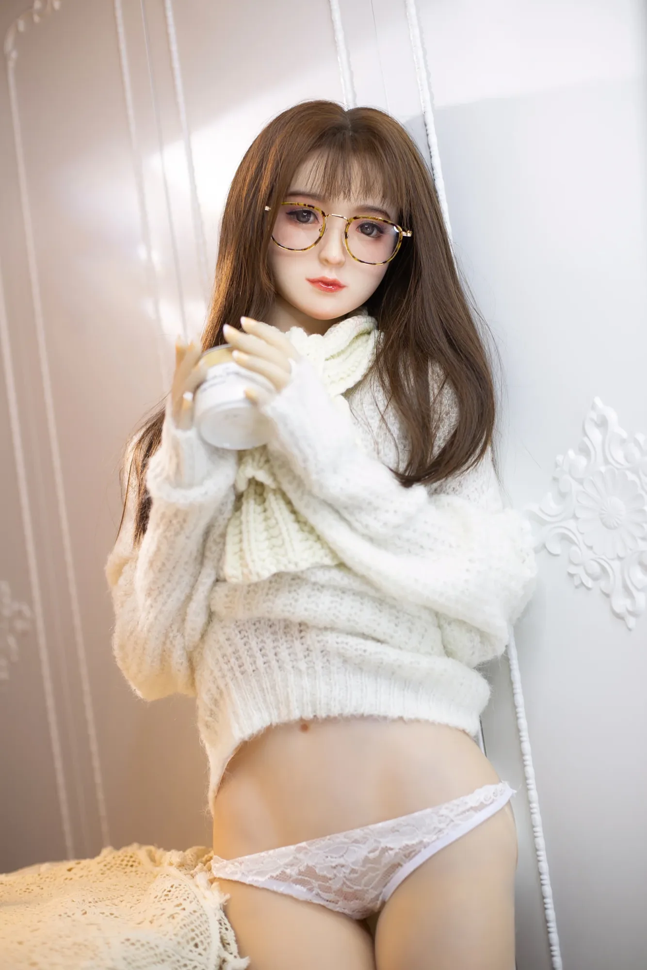 AIBEI |150cm/4ft11 Small Breast Silicone Head Doll - Odelia view 8