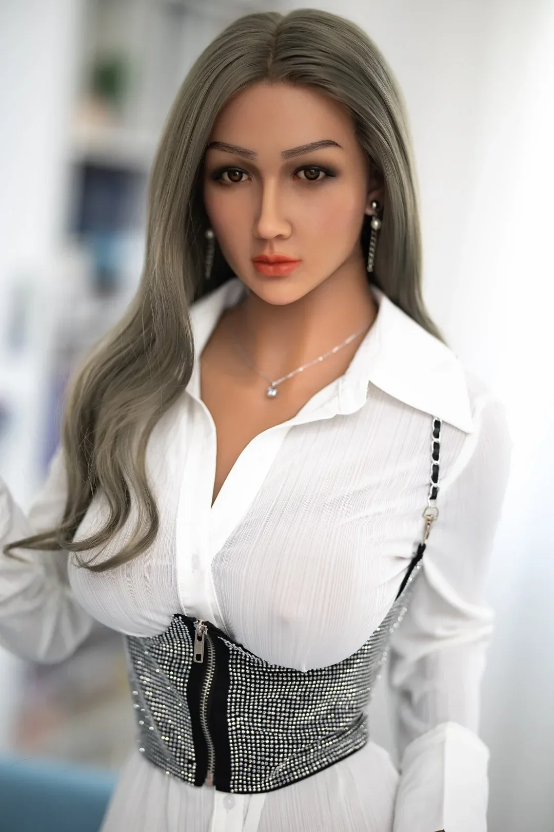 5ft 2 /158cm Medium Breast With Brown Hair Realistic Sex Doll - Jessie