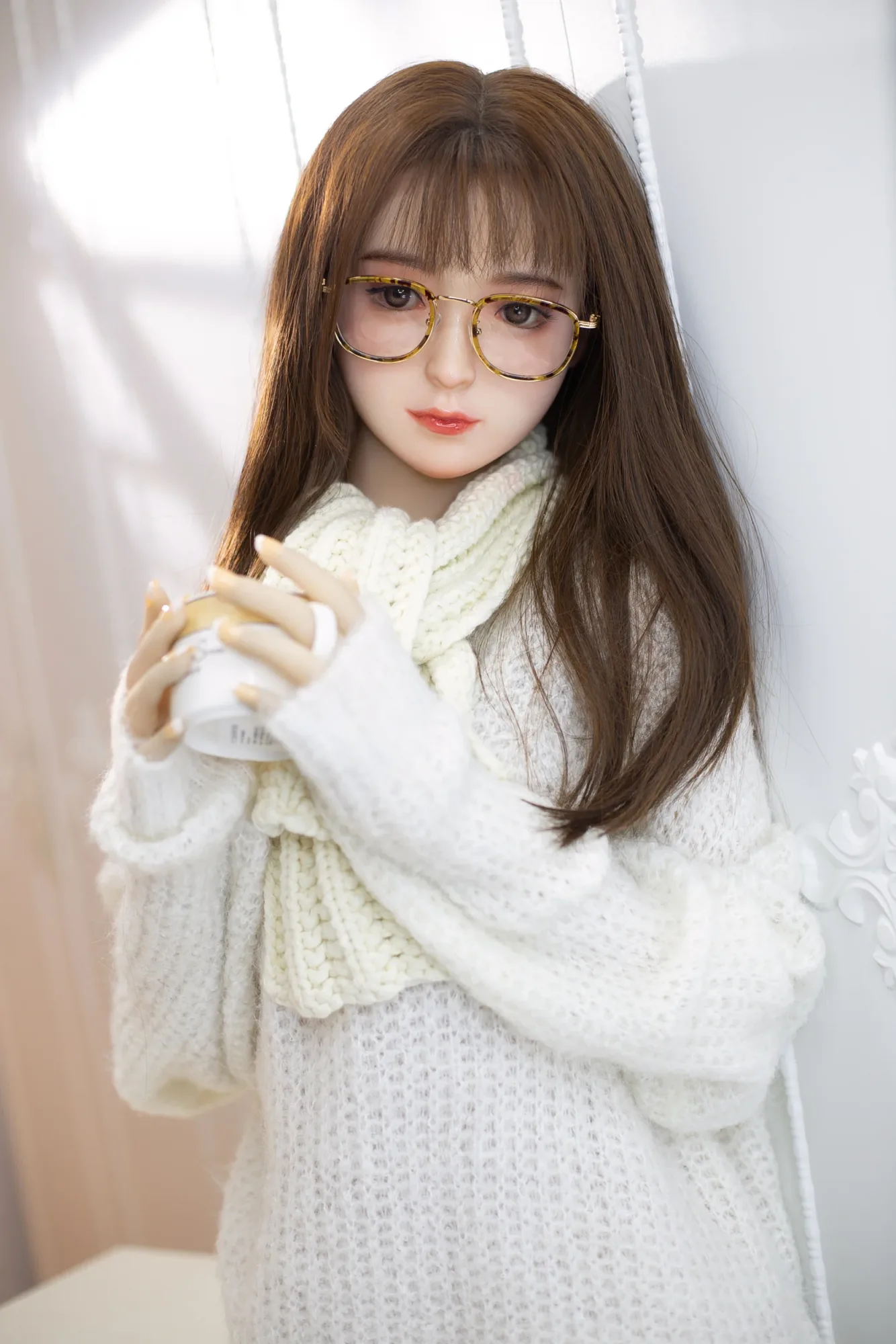 AIBEI |150cm/4ft11 Small Breast Silicone Head Doll - Odelia view 4
