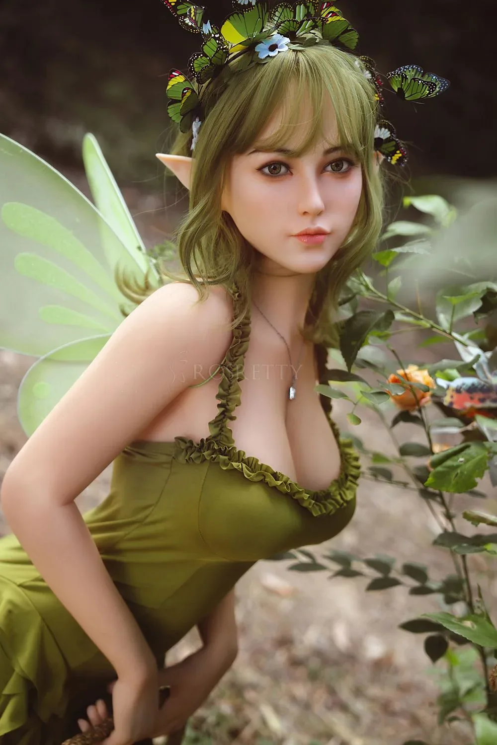 Rosretty Doll | 160cm/5ft3 Big Breasts Enchanted Forest Elf-Ears Green view 5