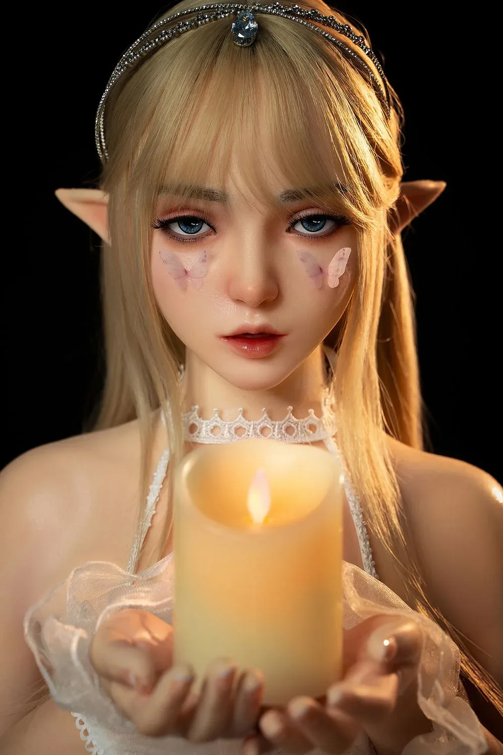 SY Doll | 150cm/4ft9 Flat Breasts Lovely Blonde Elf Cosplay Lifelike F view 1