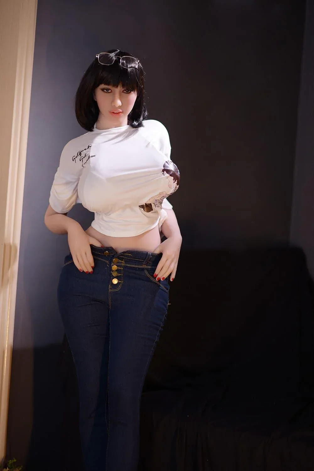 6YE | 163cm (5' 4") J-Cup Big Tits Big Butt Black Short Hair Sex Doll view 7