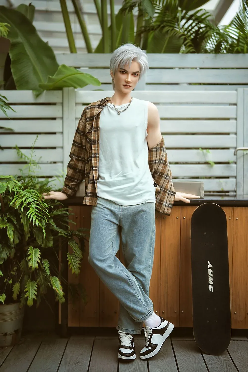 SY Doll | 162cm/5ft3 Charming Silver-hair Muscle Lifelike Full Silicon view 9