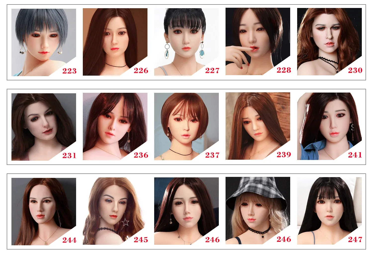 SY Doll Silicone Head view 2