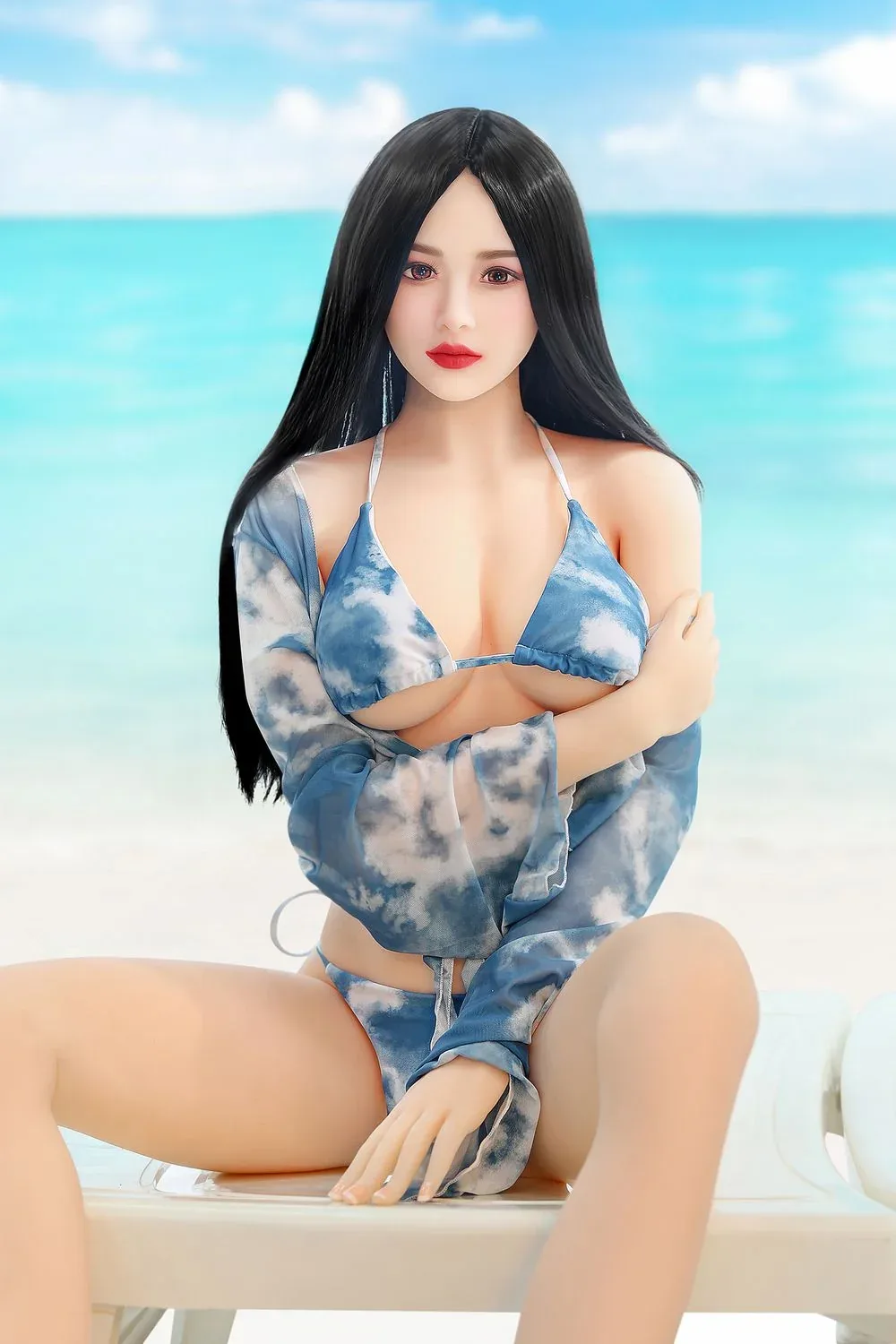 SY Doll | Asian 166cm/5ft5 Beach Swimsuit Small Breasts Lifelike TPE S view 5
