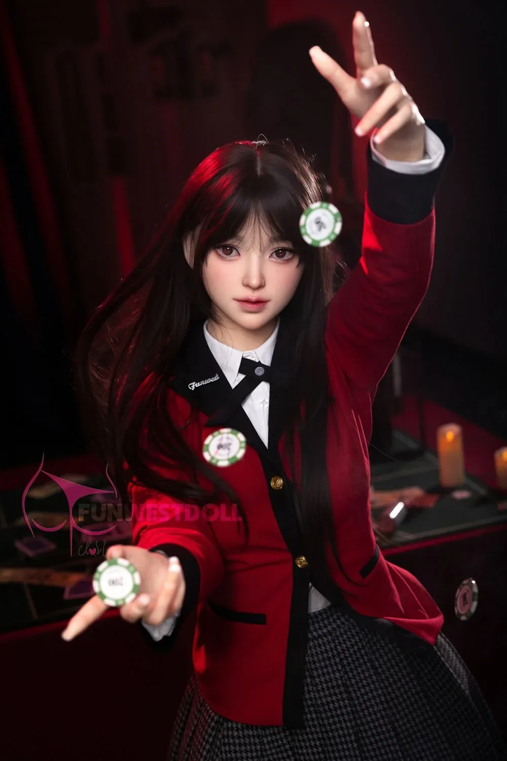 FUNWEST® Alice 159cm (5ft2) 038S# A Breasts Kakegurui Queen Cosplay Si view 1