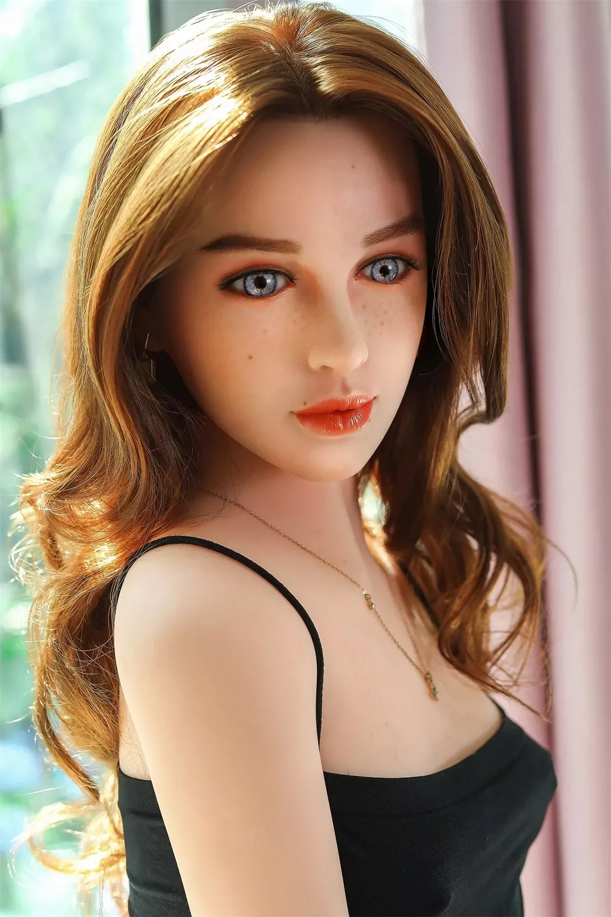5Ft 3(159cm) A Cup Freckle Style Realistic Sex Doll - Ambre（3 Sizes） view 4