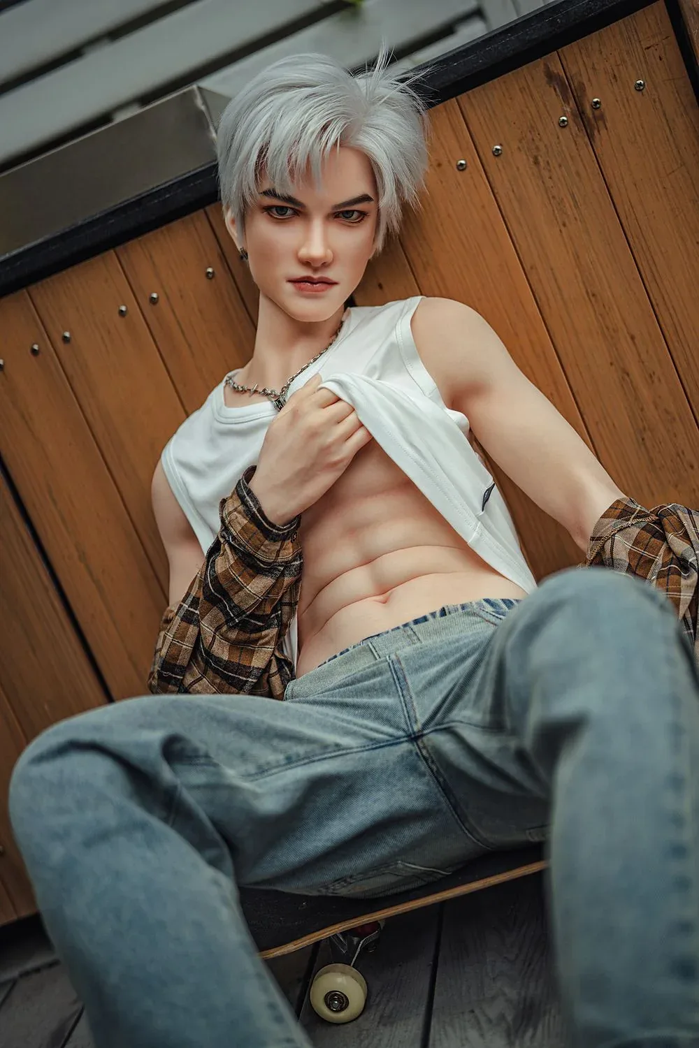 SY Doll | 162cm/5ft3 Charming Silver-hair Muscle Lifelike Full Silicon view 6