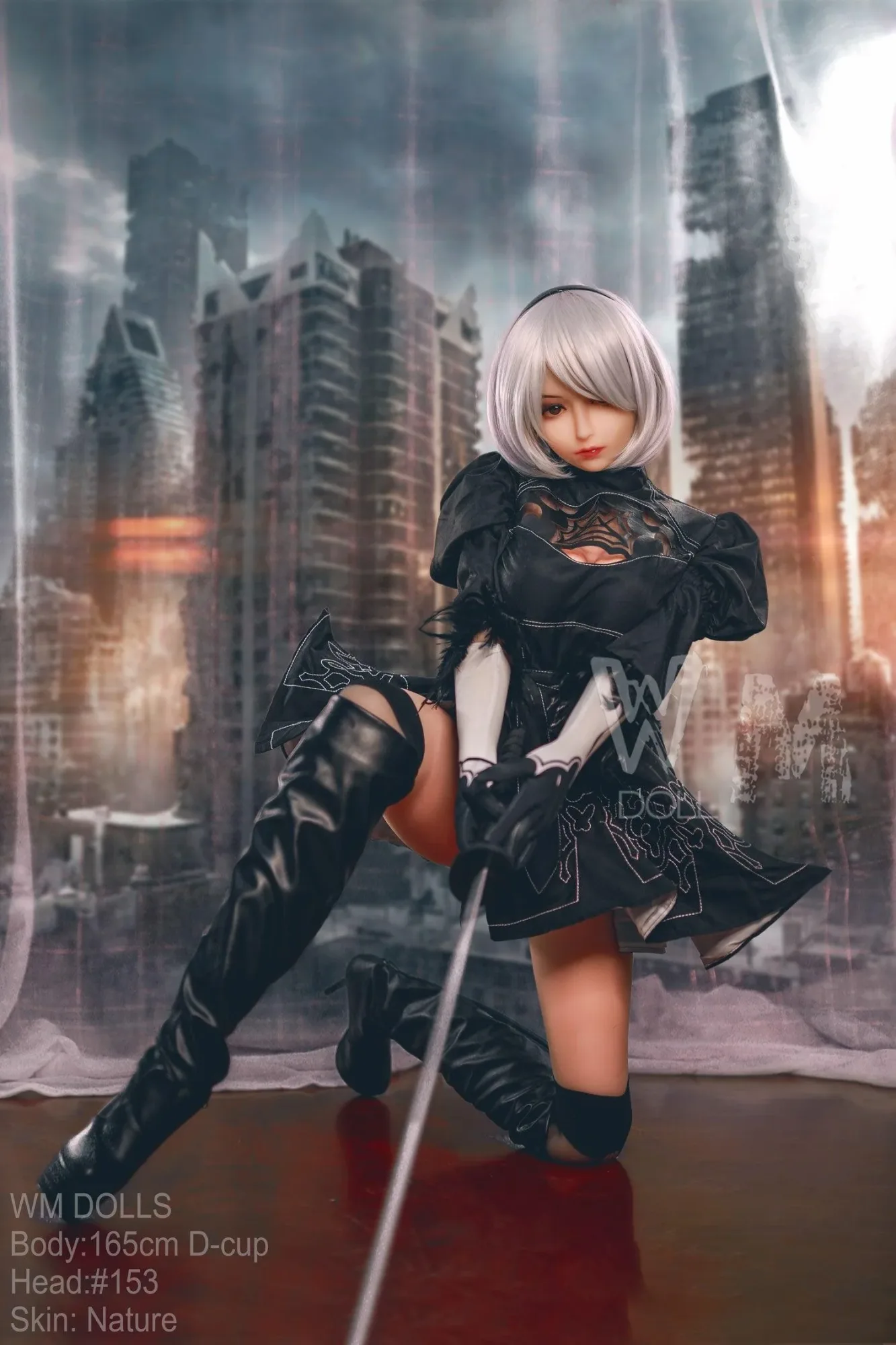 WM | 2B Anime 5ft 5/ 165cm D Cup Cosplay Sex Doll - Fight Angel view 10