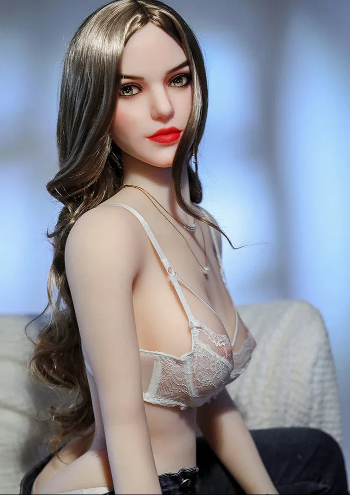 165cm (5ft6) Mature Small Breast Sex Doll With Long Curly Hair - Pearl