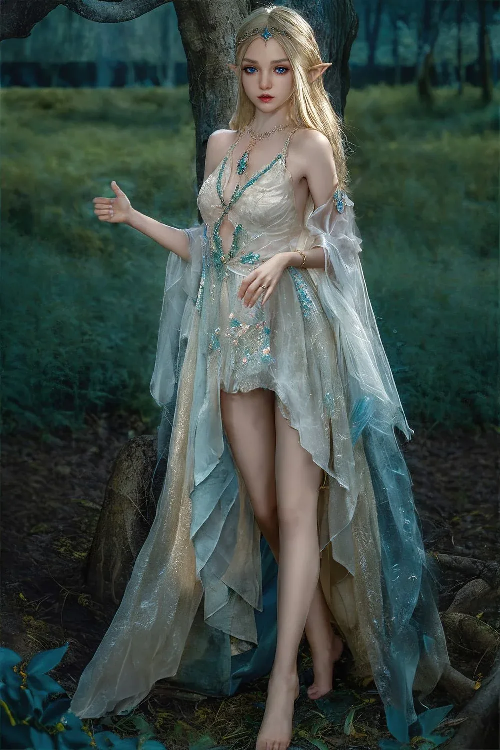 Advanced SY Doll | 150cm/4ft9 Flat Breasts Lovely Elf Cosplay Realisti view 6