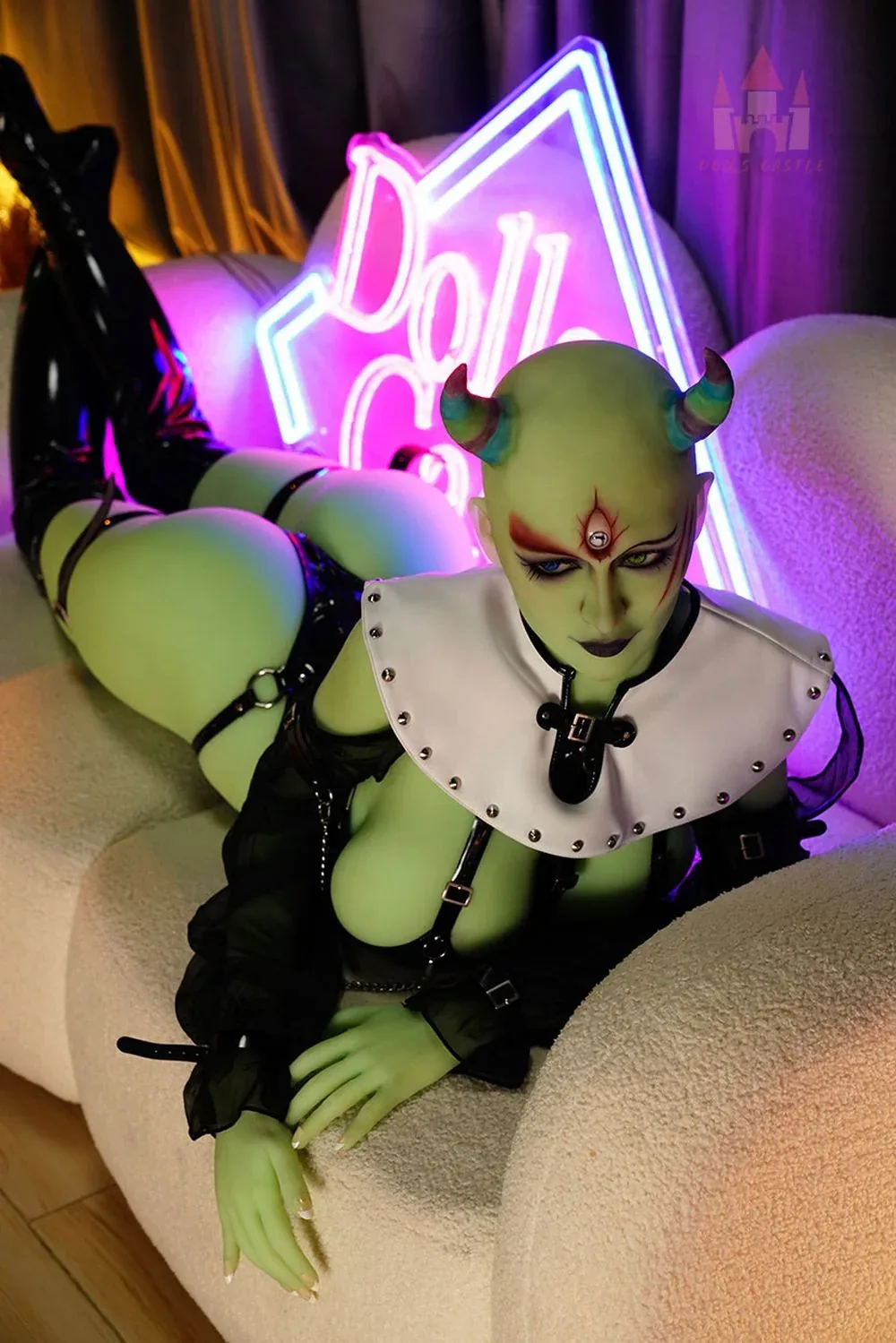 Dolls Castle | 168cm/5ft6 Big Breasts Green Female Orc Lifelike Full T view 6