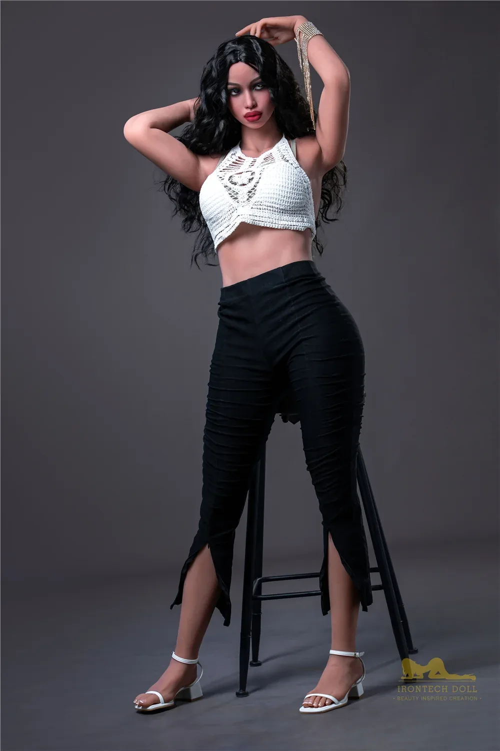 Irontech | 5ft7/171cm Beautiful With Black Long Curly Hair Sex Doll - view 9