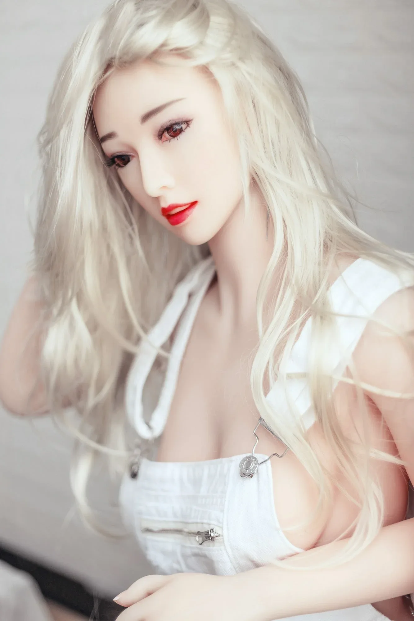 158cm (5ft 2) Realistic Sex Doll With Pretty White Hair - Pearly view 5