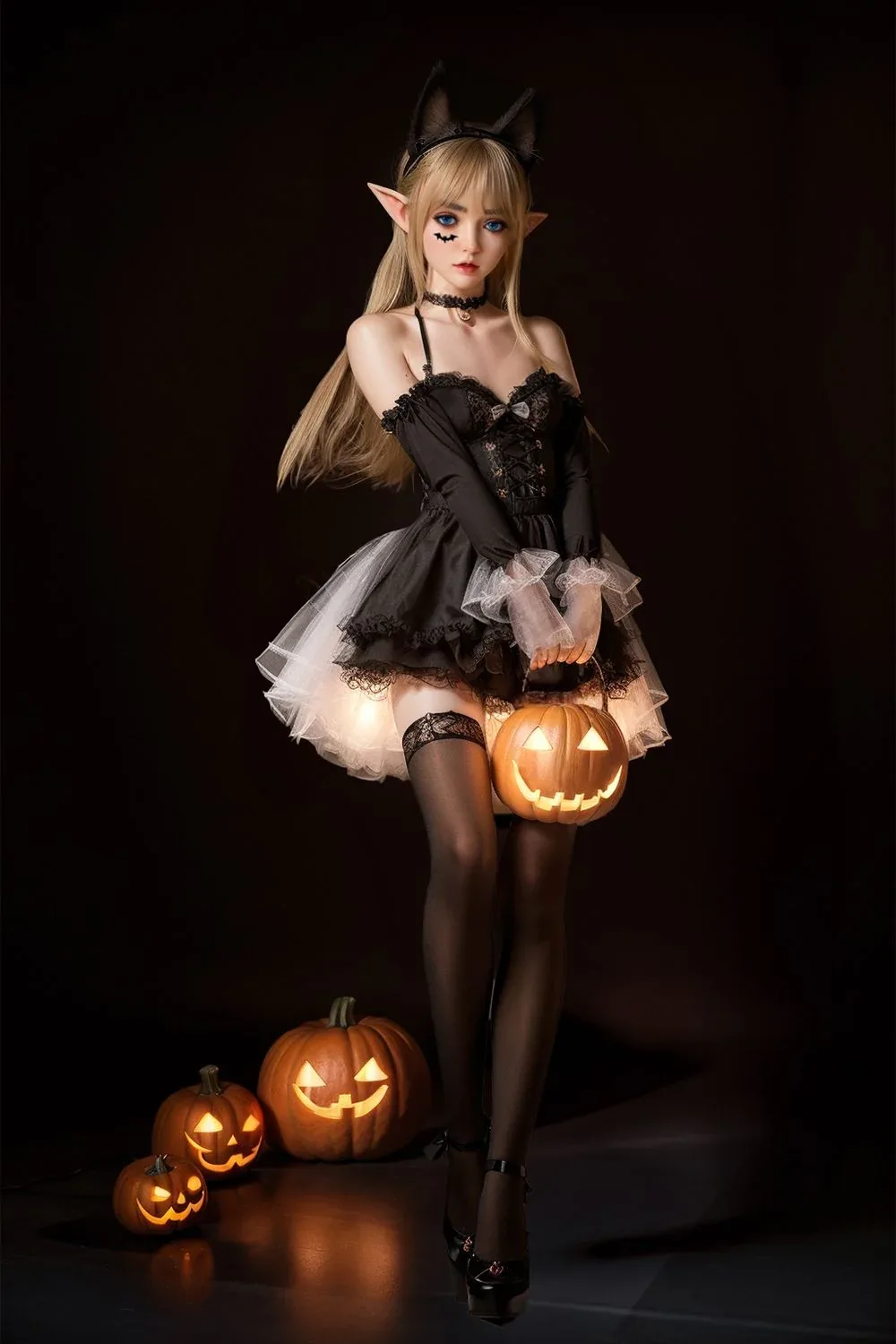 SY Doll | 150cm/4ft9 Flat Breasts Seductive Gothic Little Devil Hallow view 3