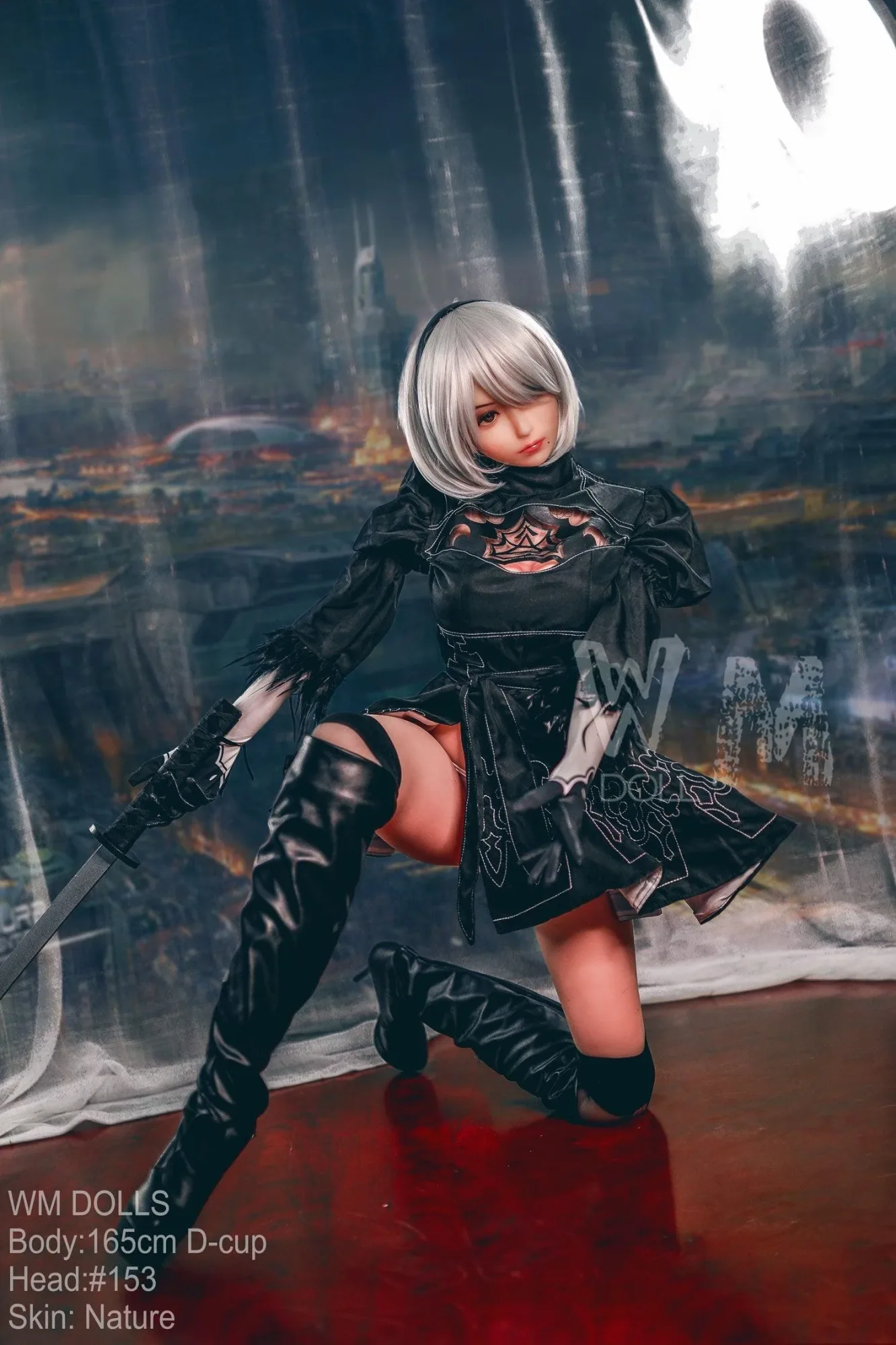 WM | 2B Anime 5ft 5/ 165cm D Cup Cosplay Sex Doll - Fight Angel view 4