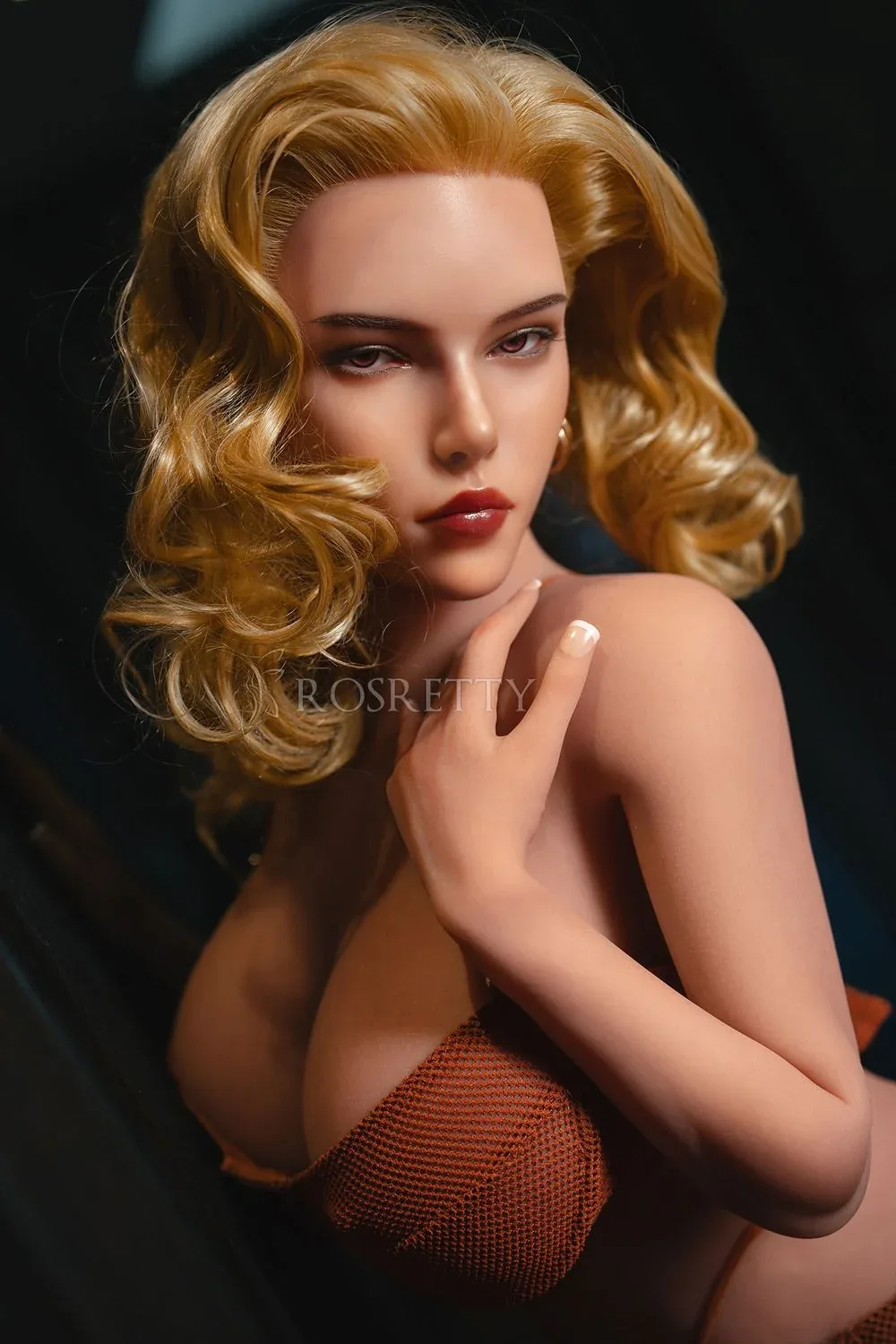 Rosretty | 162cm/5ft4 Big Breasts Elegant Blonde Silicone Head Realist view 3