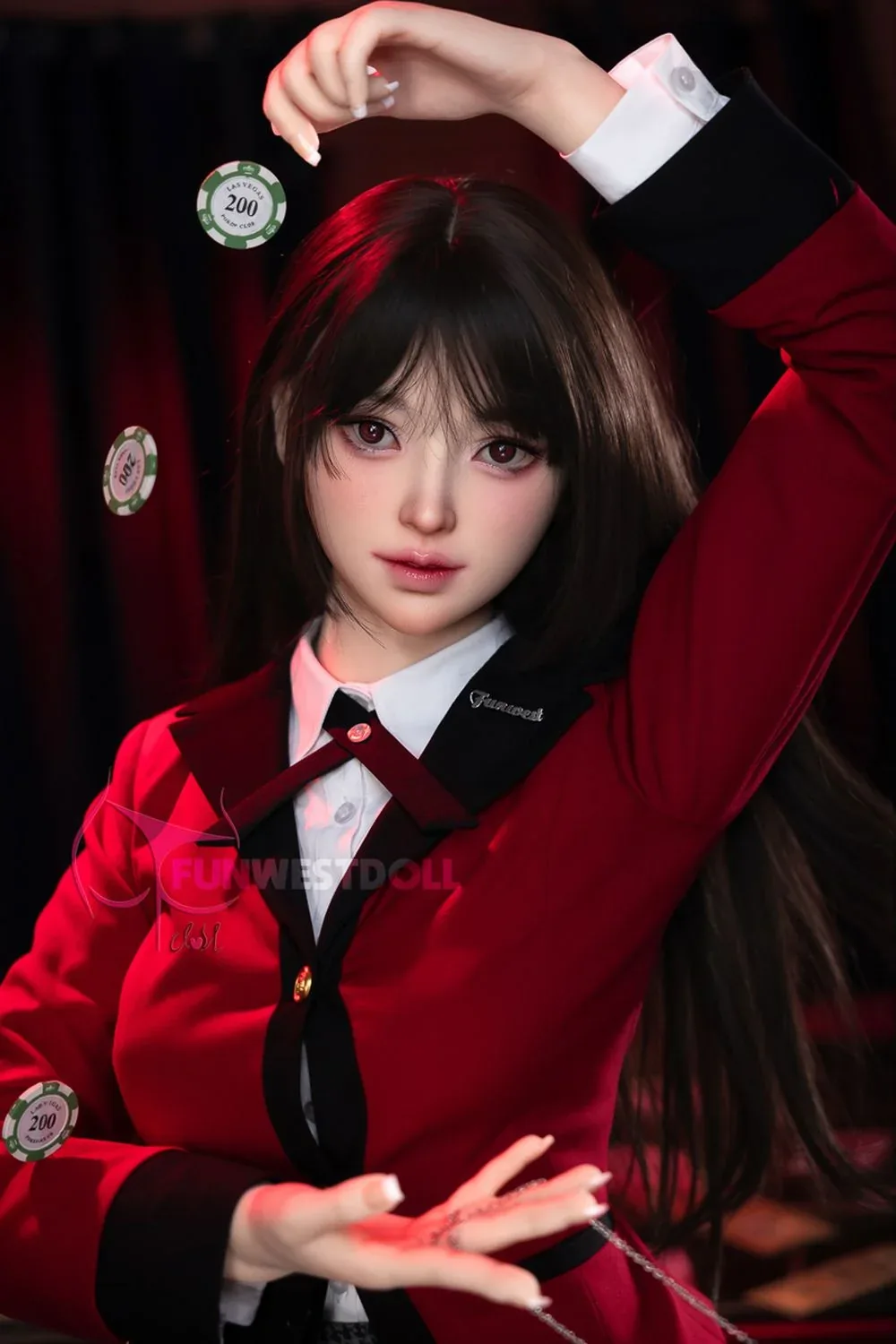 FUNWEST® Alice 159cm (5ft2) 038S# A Breasts Kakegurui Queen Cosplay Si view 4