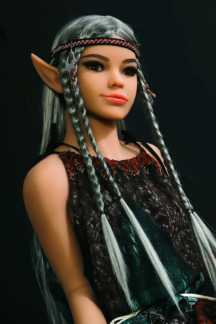 SY Doll | 5ft1(155cm) Ultra Flat Chest Elf Sex Doll With Gray Hair - F