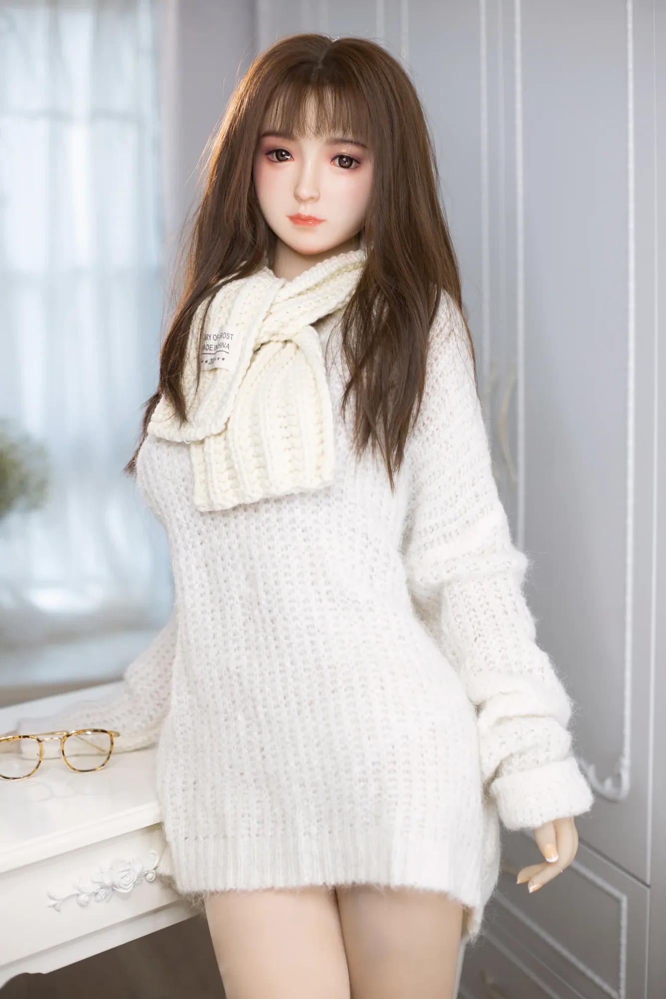 AIBEI |150cm/4ft11 Small Breast Silicone Head Doll - Odelia view 6