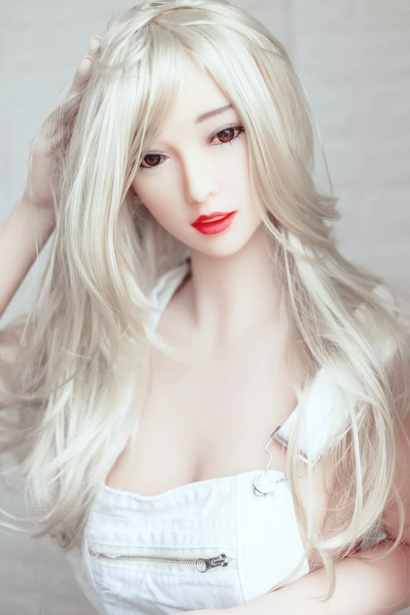 158cm (5ft 2) Realistic Sex Doll With Pretty White Hair - Pearly view 4