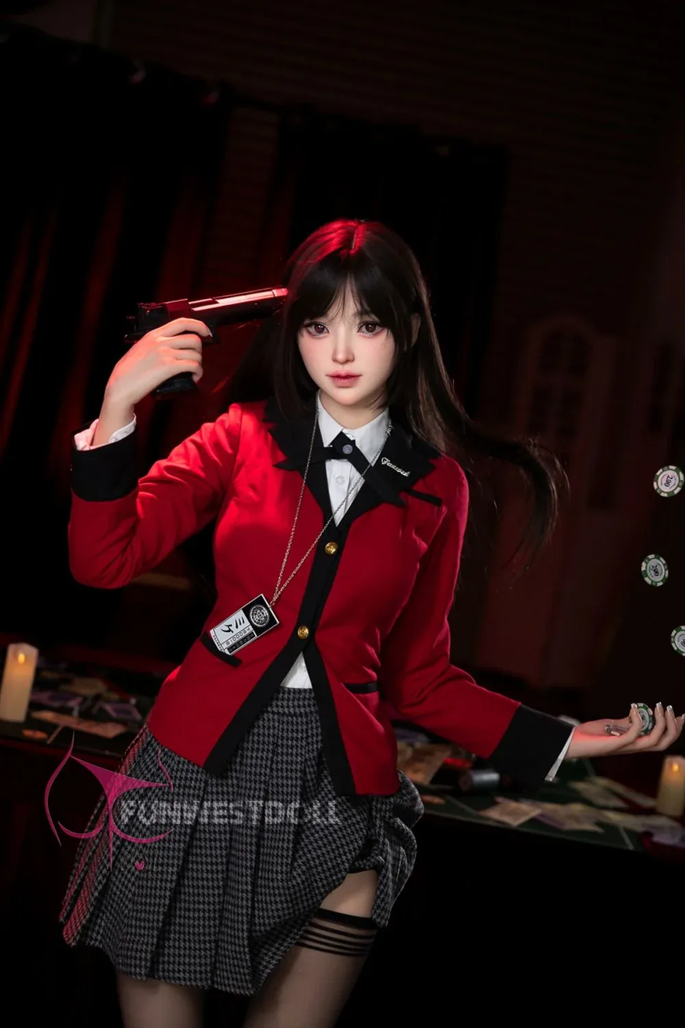 FUNWEST® Alice 159cm (5ft2) 038S# A Breasts Kakegurui Queen Cosplay Si view 3