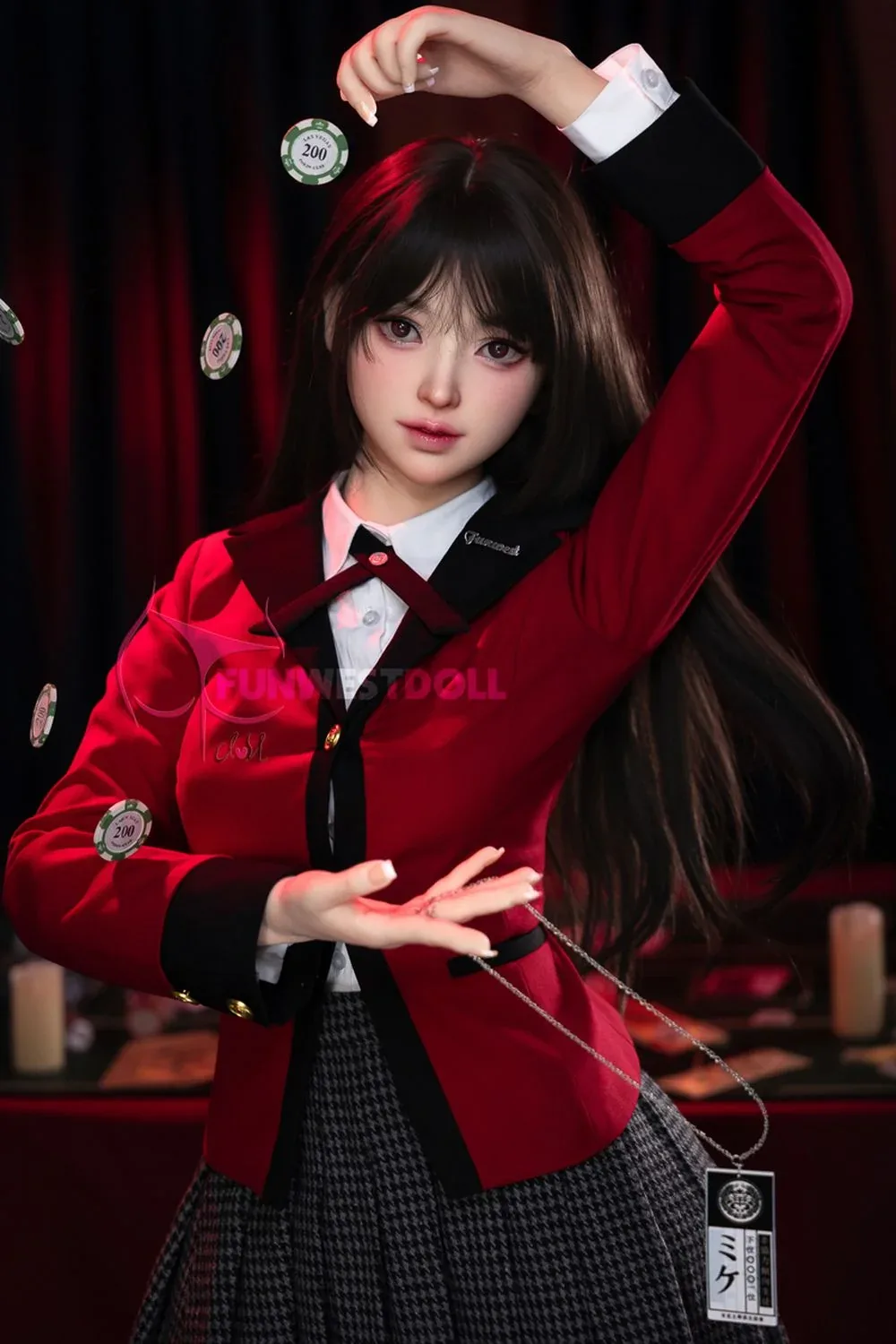 FUNWEST® Alice 159cm (5ft2) 038S# A Breasts Kakegurui Queen Cosplay Si view 2