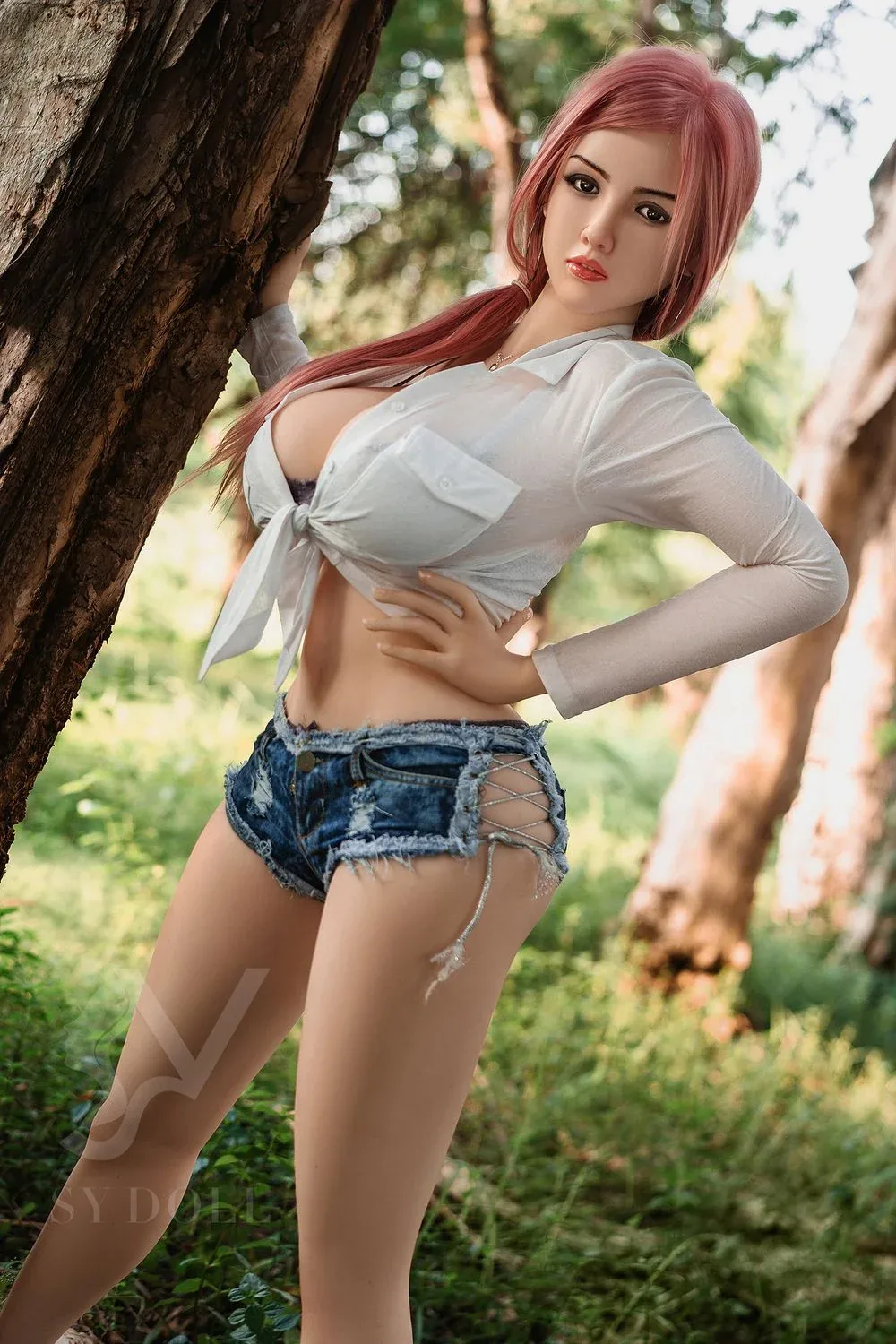SY Doll |161cm/5ft2 Pink Hair Huge Breasts Mature Lifelike TPE Sex Dol view 5
