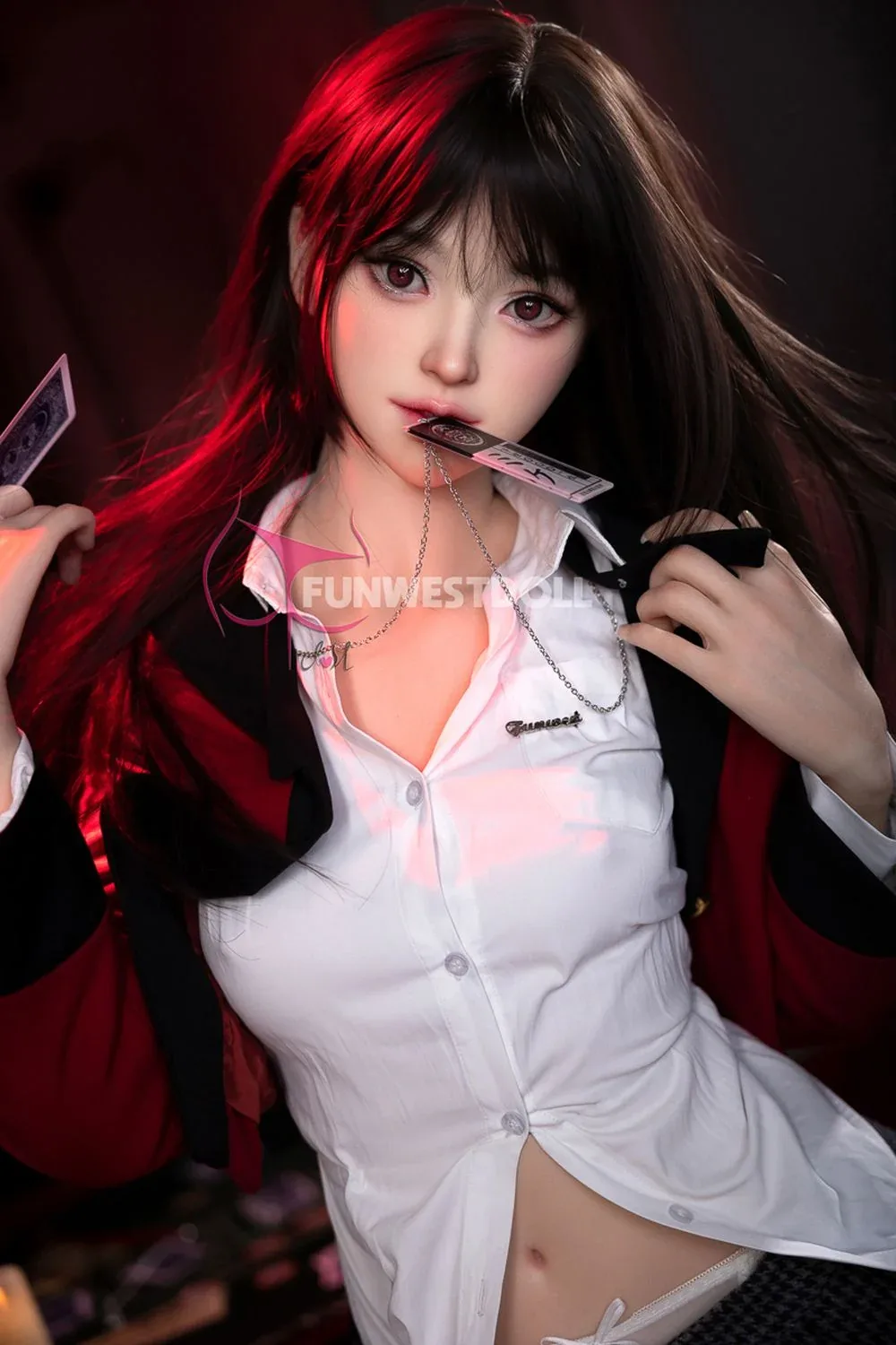 FUNWEST® Alice 159cm (5ft2) 038S# A Breasts Kakegurui Queen Cosplay Si view 5