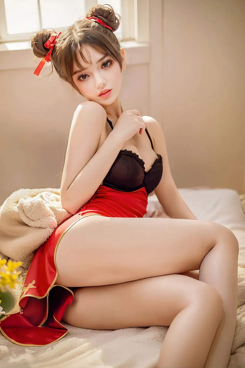 SY Doll | 150cm/4ft11 Small Breasts LifeLike Sex Doll - Cecilia（In Sto view 3
