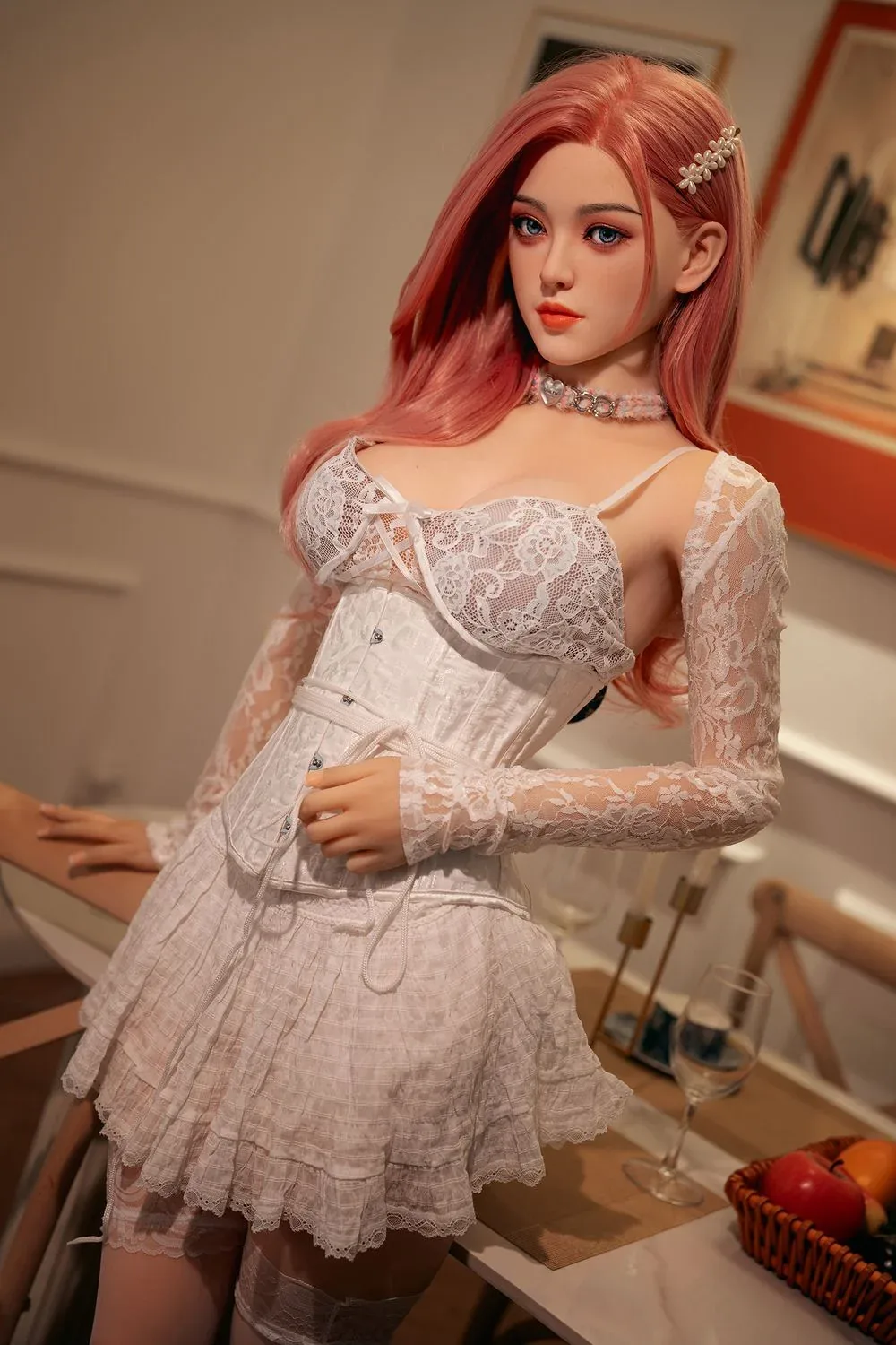 SY Doll | Asian 160cm/5ft3 Lovely Pink Hair Big Breasts Sex Doll - Sar view 8