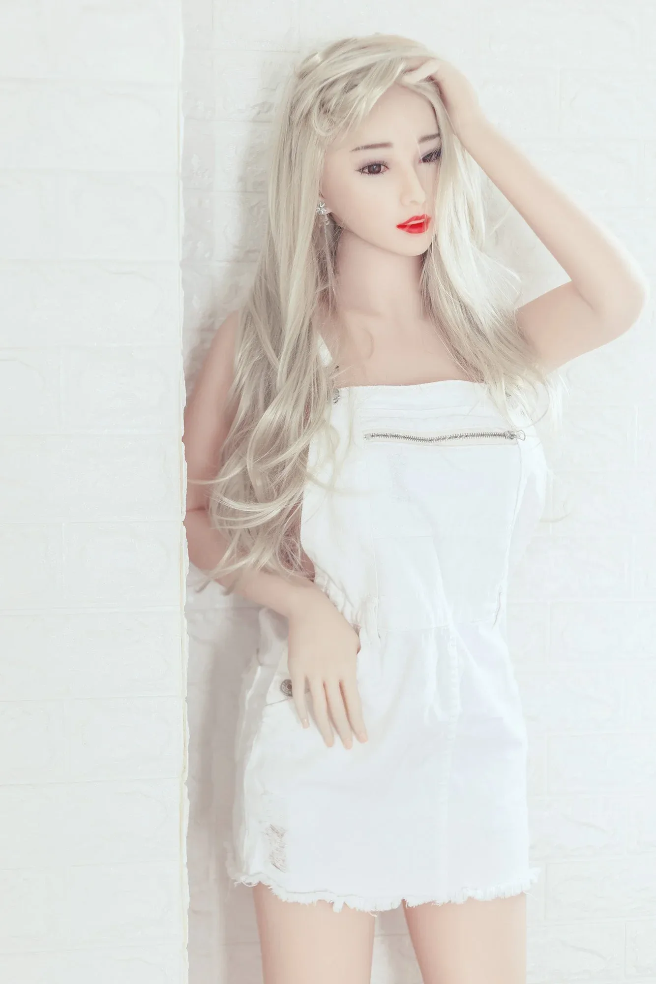 158cm (5ft 2) Realistic Sex Doll With Pretty White Hair - Pearly( In S view 5