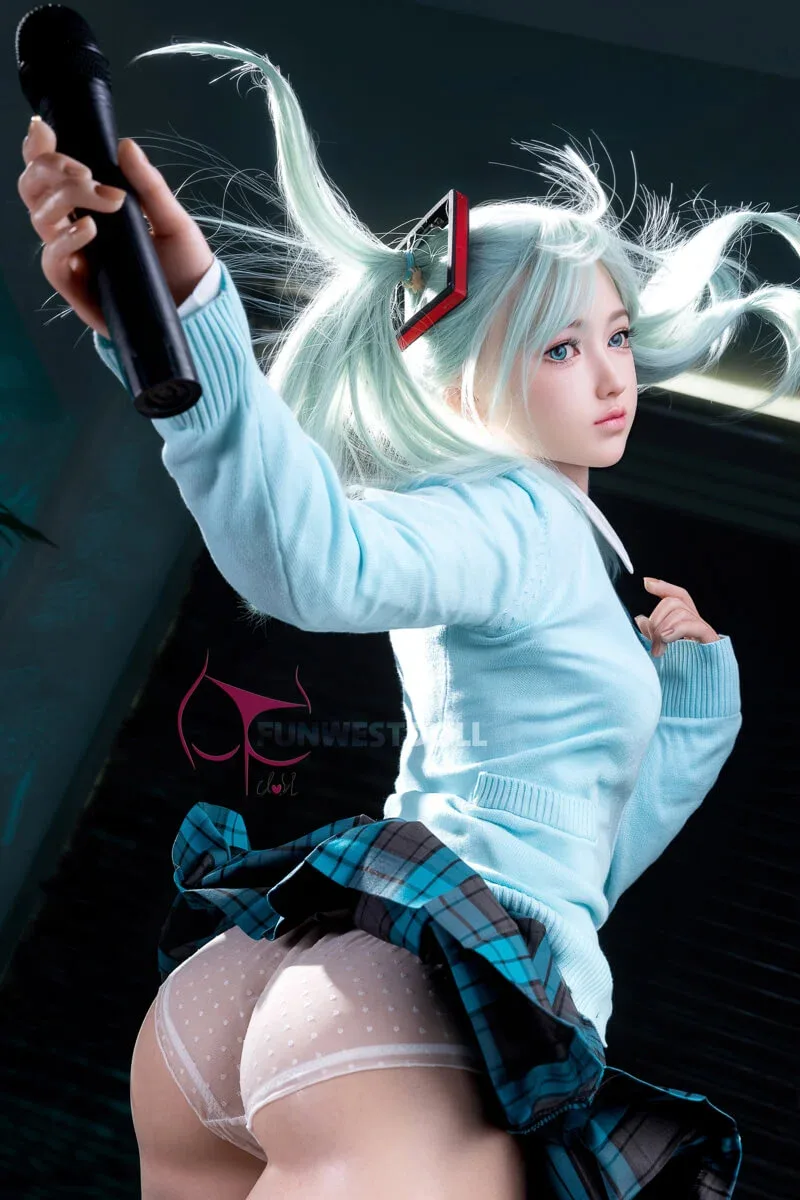 FUNWEST® Amy 159cm (5ft2) 041S# A Breasts Stunning Anime Cosplay Silic view 4