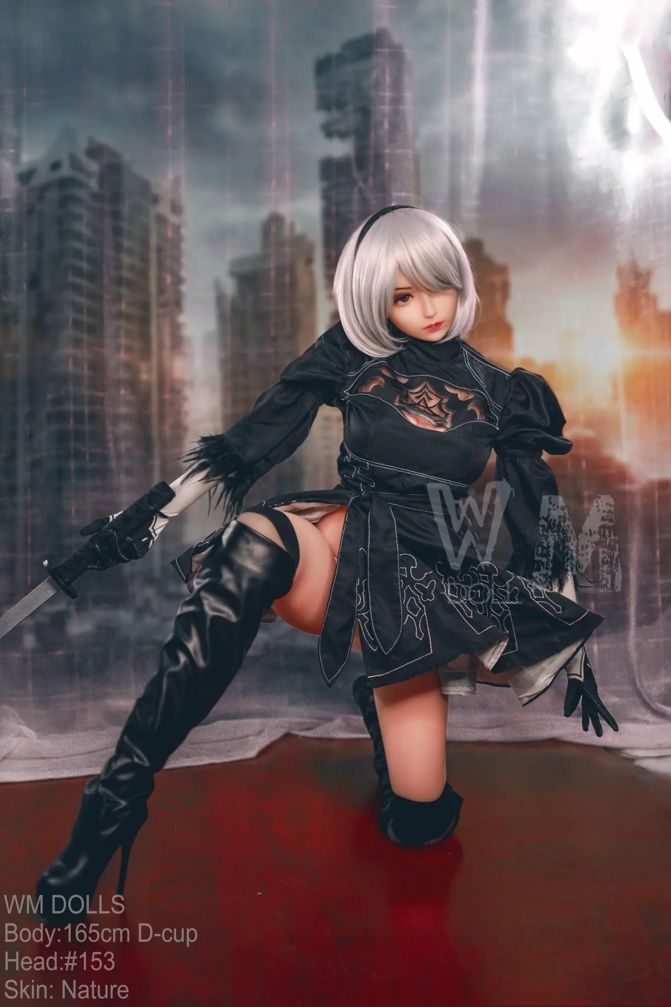 WM | 2B Anime 5ft 5/ 165cm D Cup Cosplay Sex Doll - Fight Angel view 3