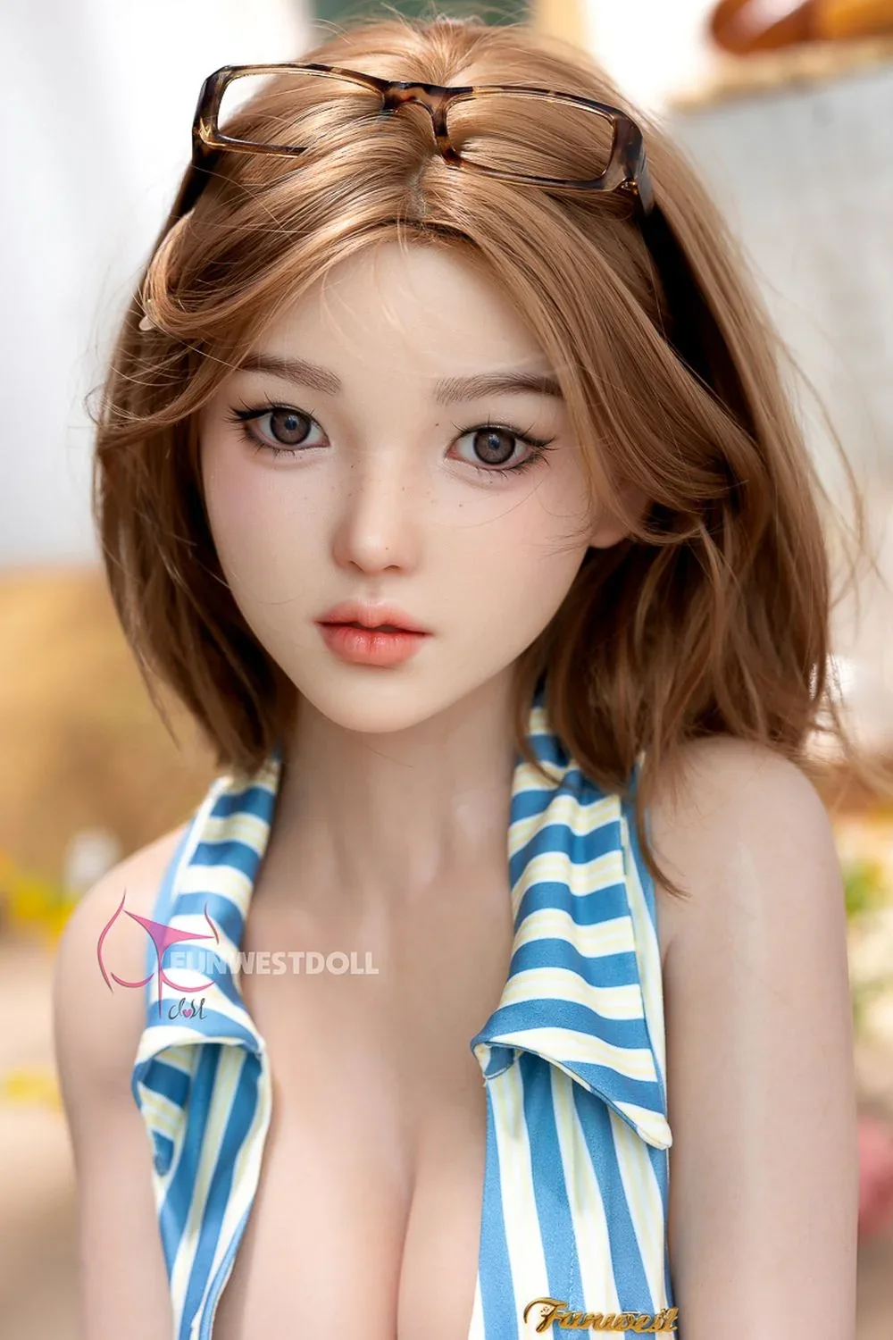 FUNWEST® Nika 152cm (5ft) 053S# D Breasts Asian Sweet Silicone Sex Dol view 8