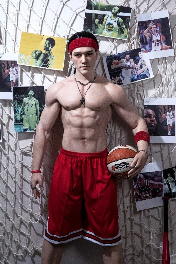 Poupée masculine musclée et réaliste Andrew debout à 180 cm